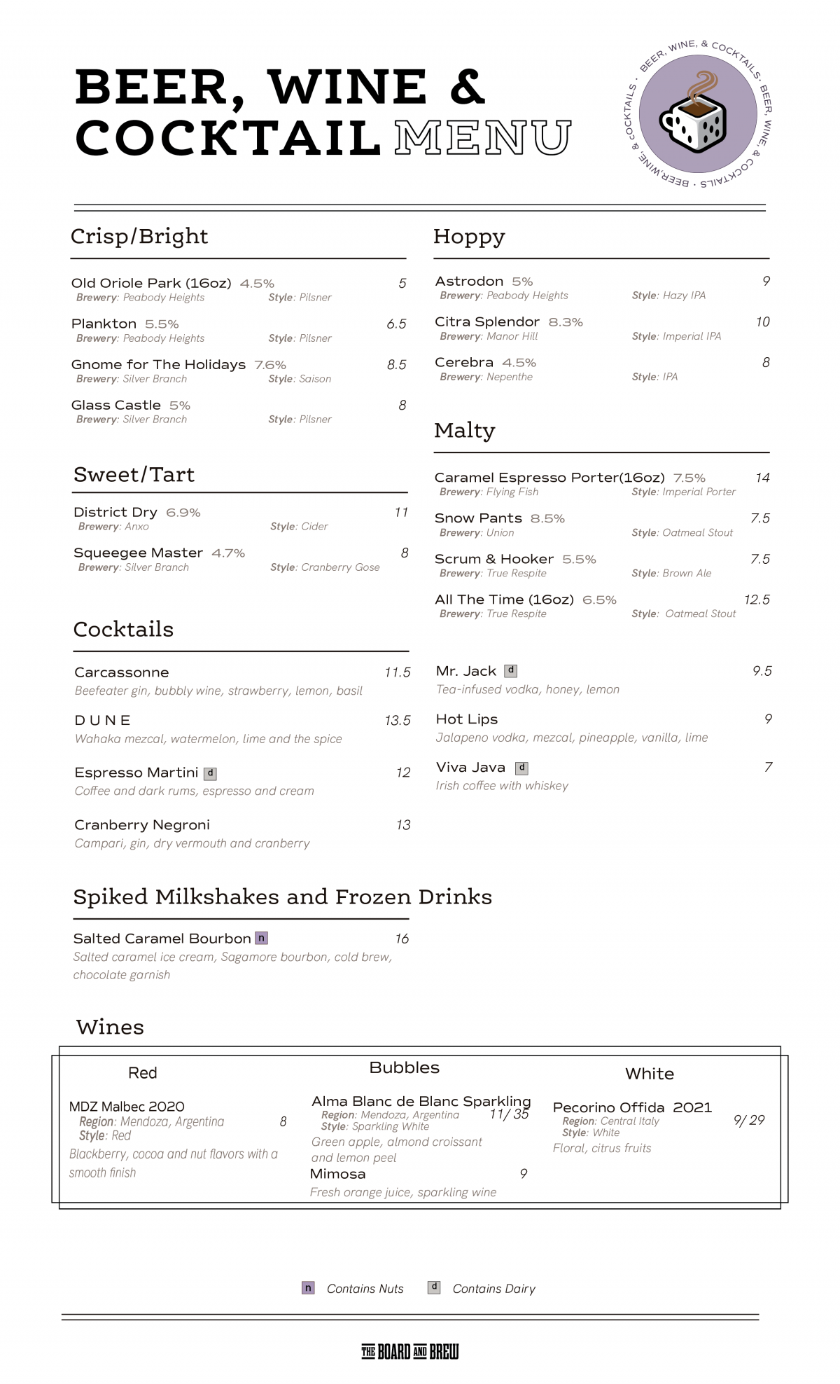 board and brew college park reservations